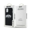Чохол DKNY Liquid Silicone White Printed Logo для iPhone 15 / 14 / 13 Black with MagSafe (DKHMP15SSNYACH)