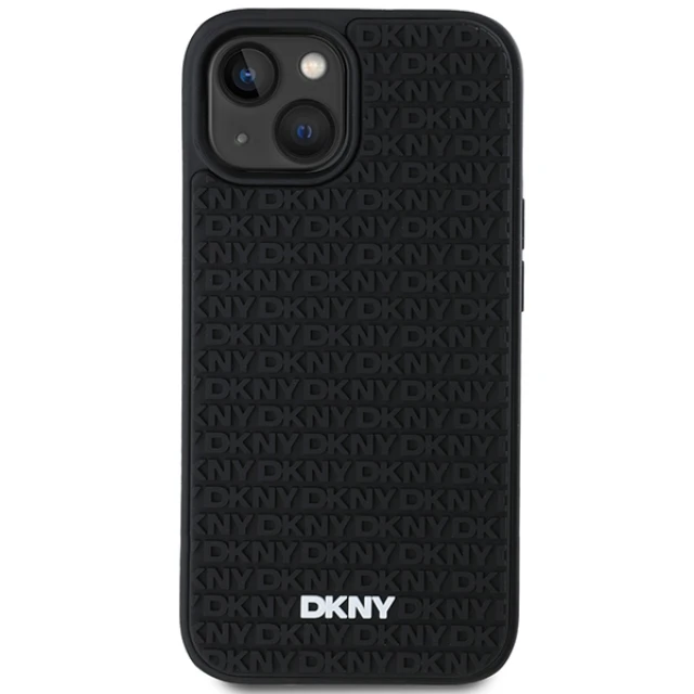 Чехол DKNY 3D Rubber Repeat Pattern для iPhone 15 / 14 / 13 Black (DKHCP15S3DRPWK)