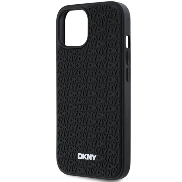 Чехол DKNY 3D Rubber Repeat Pattern для iPhone 15 / 14 / 13 Black (DKHCP15S3DRPWK)