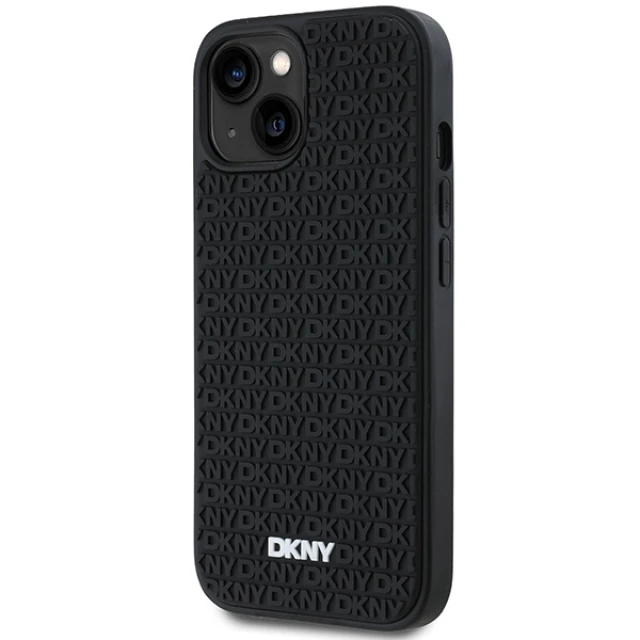 Чохол DKNY 3D Rubber Repeat для iPhone 15 Plus Black (DKHCP15M3DRPWK)