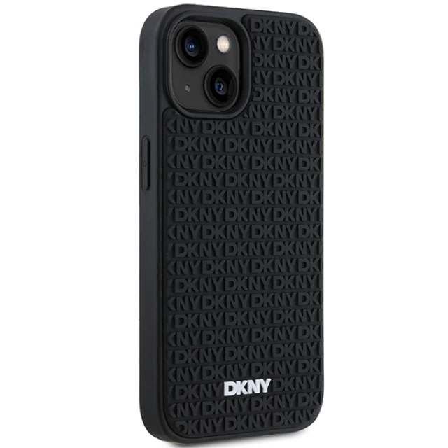 Чохол DKNY 3D Rubber Repeat для iPhone 15 Plus Black (DKHCP15M3DRPWK)