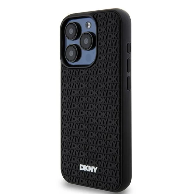 Чехол DKNY 3D Rubber Repeat Pattern для iPhone 15 Pro Max Black (DKHCP15X3DRPWK)