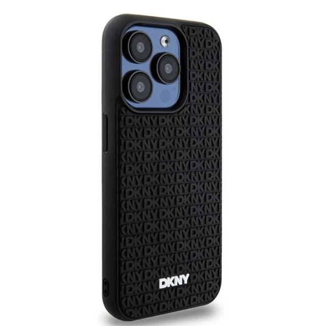 Чехол DKNY 3D Rubber Repeat Pattern для iPhone 15 Pro Max Black (DKHCP15X3DRPWK)