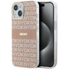 Чохол DKNY IML Mono & Stripe для iPhone 15 | 14 | 13 Pink with MagSafe (DKHMP15SHRHSEP)