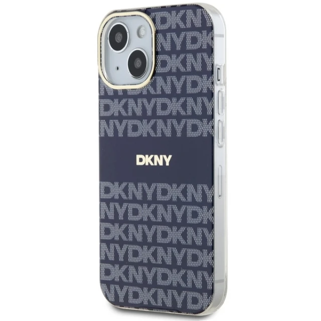 Чохол DKNY IML Mono & Stripe для iPhone 15 / 14 / 13 Blue with MagSafe (DKHMP15SHRHSEB)