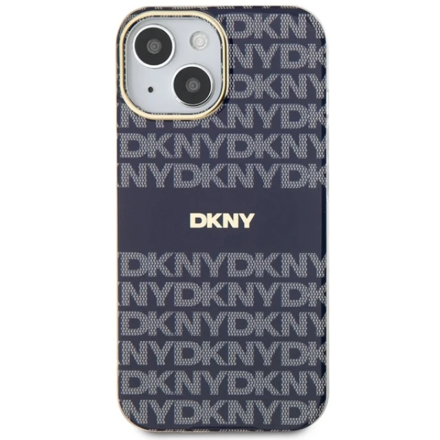 Чохол DKNY IML Mono & Stripe для iPhone 15 / 14 / 13 Blue with MagSafe (DKHMP15SHRHSEB)