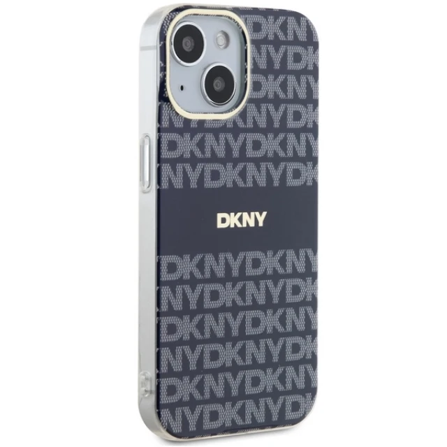 Чохол DKNY IML Mono & Stripe для iPhone 15 / 14 / 13 Blue with MagSafe (DKHMP15SHRHSEB)