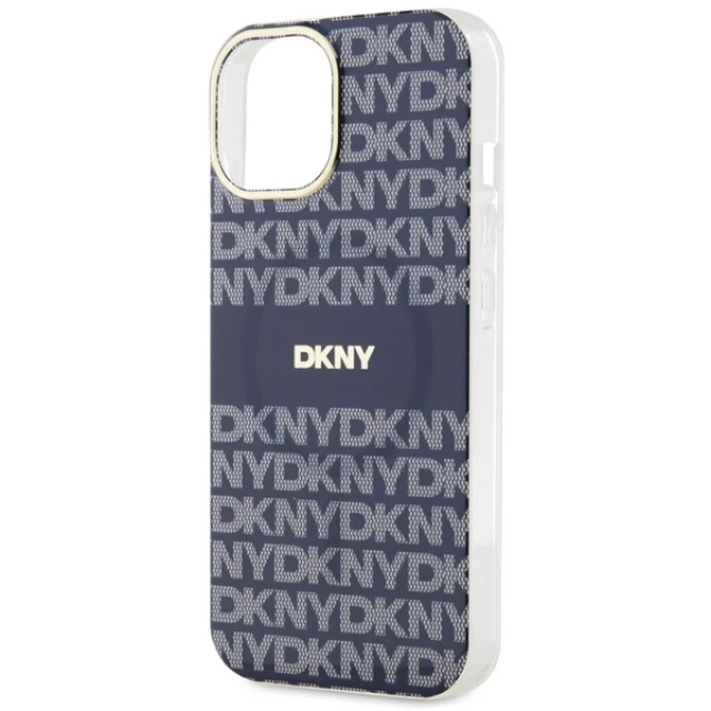 Чохол DKNY IML Mono & Stripe для iPhone 15 / 14 / 13 Blue with MagSafe (DKHMP15SHRHSEB)