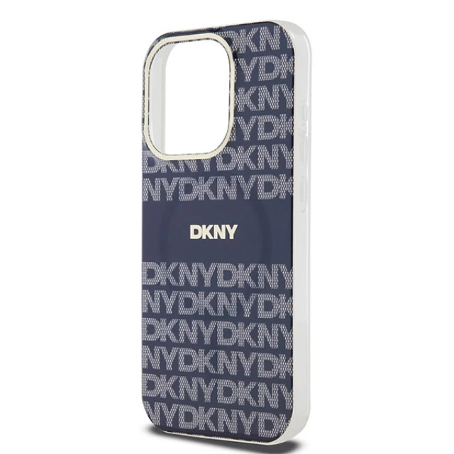 Чехол DKNY IML Mono & Stripe для iPhone 15 Pro Max Blue with MagSafe (DKHMP15XHRHSEB)