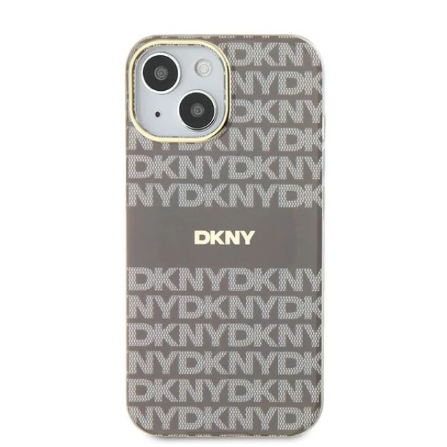 Чохол DKNY Hardcase IML Mono & Stripe для iPhone 15 / 14 / 13 Beige with MagSafe (DKHMP15SHRHSEE)