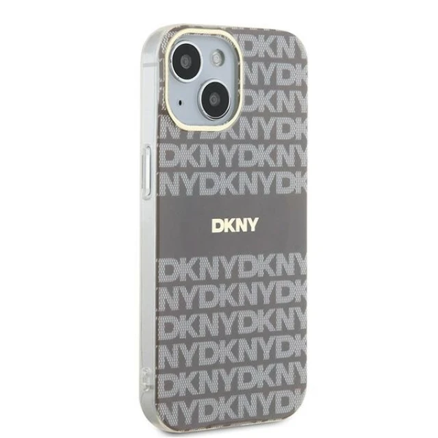 Чохол DKNY Hardcase IML Mono & Stripe для iPhone 15 / 14 / 13 Beige with MagSafe (DKHMP15SHRHSEE)