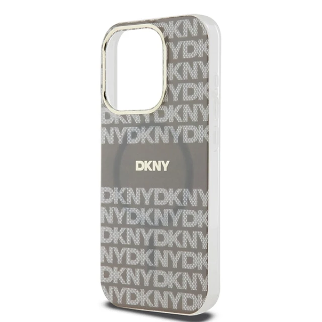 Чохол DKNY IML Mono & Stripe для iPhone 15 Pro Max Beige with MagSafe (DKHMP15XHRHSEE)