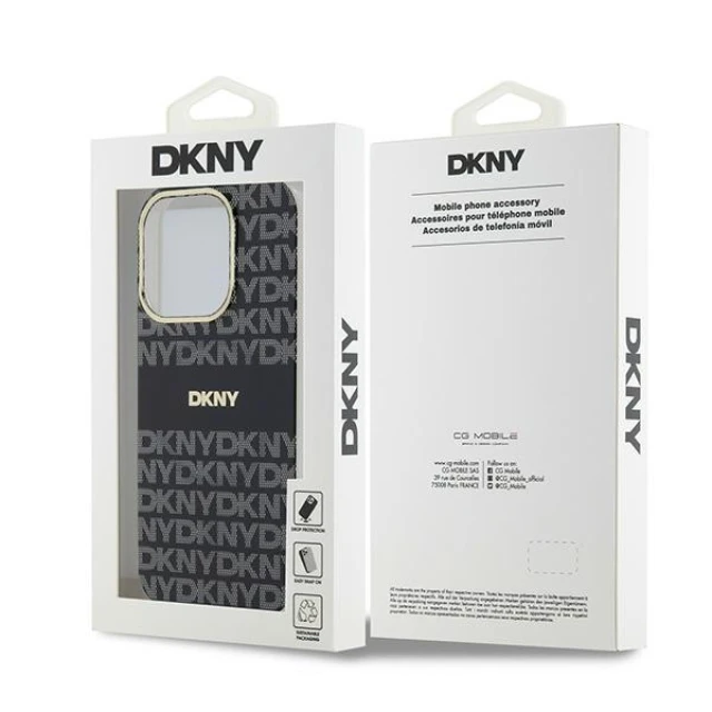 Чохол DKNY IML Mono Stripe для iPhone 13 Pro Black with MagSafe (DKHMP13LHRHSEK)