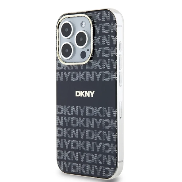 Чохол DKNY IML Mono & Stripe для iPhone 14 Pro Black with MagSafe (DKHMP14LHRHSEK)