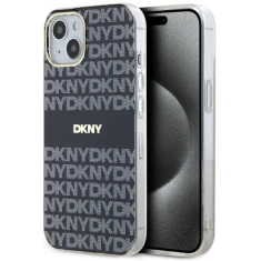 Чехол DKNY IML Mono & Stripe для iPhone 15 / 14 / 13 Black with MagSafe (DKHMP15SHRHSEK)