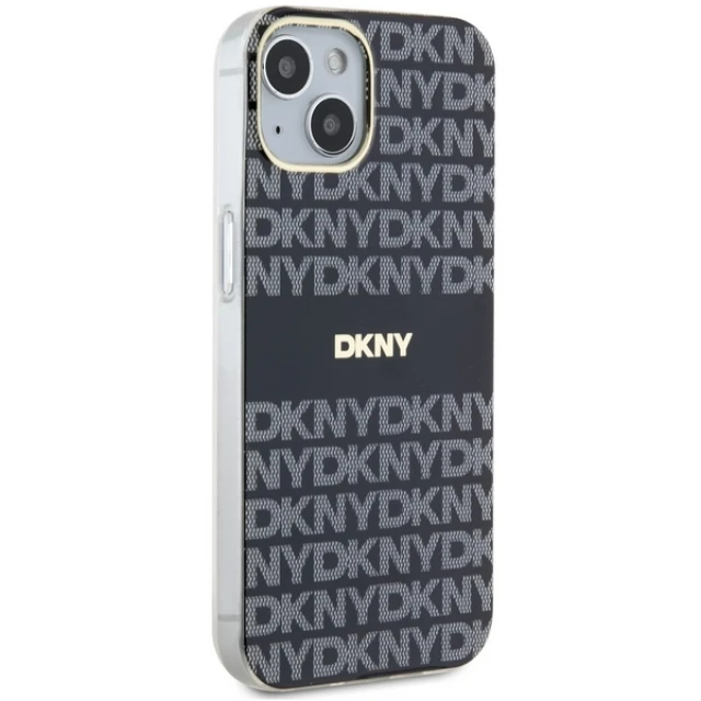 Чехол DKNY IML Mono & Stripe для iPhone 15 / 14 / 13 Black with MagSafe (DKHMP15SHRHSEK)
