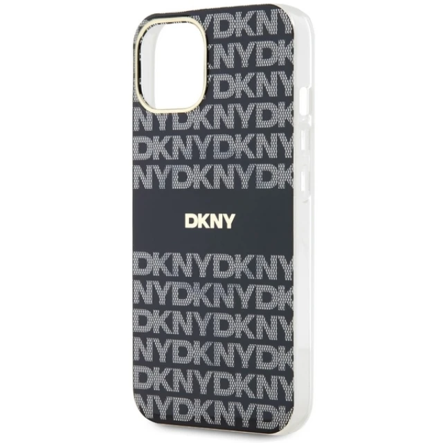 Чехол DKNY IML Mono & Stripe для iPhone 15 / 14 / 13 Black with MagSafe (DKHMP15SHRHSEK)