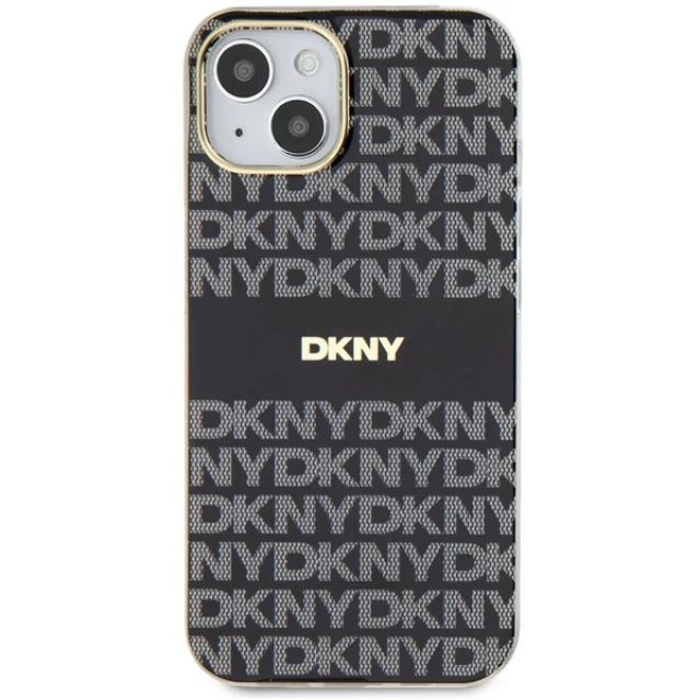Чохол DKNY Mono & Stripe для iPhone 15 Plus / 14 Plus Black with MagSafe (DKHMP15MHRHSEK)