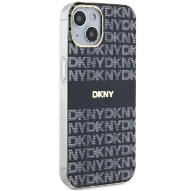 Чохол DKNY Mono & Stripe для iPhone 15 Plus / 14 Plus Black with MagSafe (DKHMP15MHRHSEK)