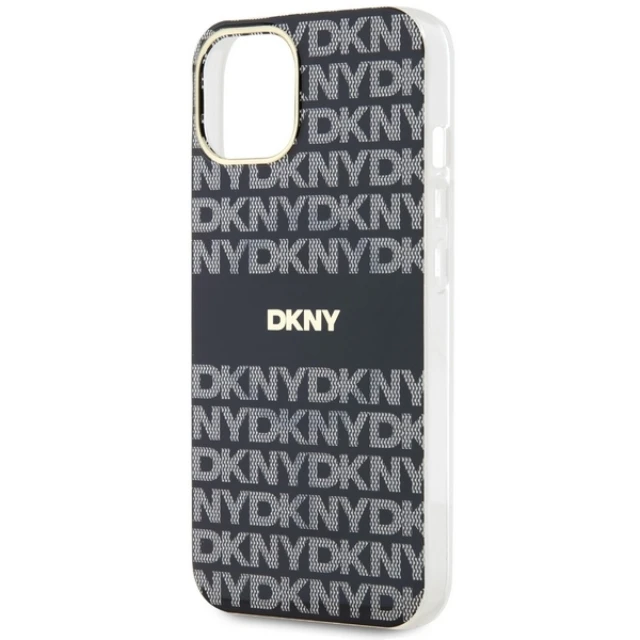 Чохол DKNY Mono & Stripe для iPhone 15 Plus / 14 Plus Black with MagSafe (DKHMP15MHRHSEK)