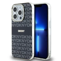 Чохол DKNY IML Mono & Stripe для iPhone 15 Pro Black with MagSafe (DKHMP15LHRHSEK)