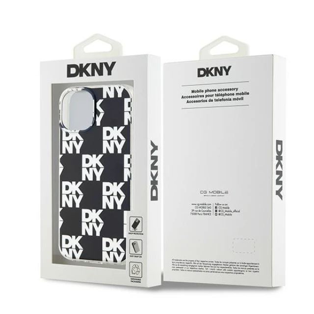 Чохол DKNY IML Checkered Mono Pattern для iPhone 15 / 14 / 13 Black (DKHCP15SHDLCEK)
