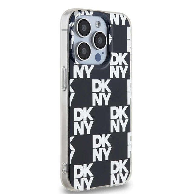 Чохол DKNY IML Checkered Mono Pattern для iPhone 15 Pro Max Black (DKHCP15XHDLCEK)