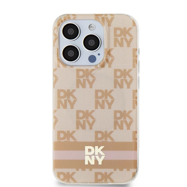 Чохол DKNY IML Checkered Mono Pattern для iPhone 13 Pro | 13 Pink with MagSafe (DKHMP13LHCPTSP)