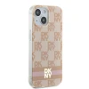 Чохол DKNY IML Checkered Mono Pattern Printed Stripes для iPhone 15 / 14 / 13 Pink with MagSafe (DKHMP15SHCPTSP)
