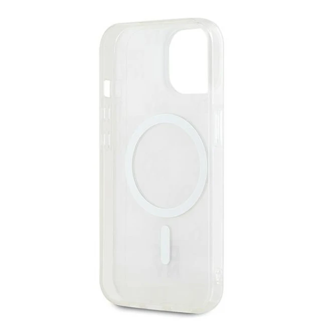 Чохол DKNY IML Checkered Mono Pattern Printed Stripes для iPhone 15 / 14 / 13 Pink with MagSafe (DKHMP15SHCPTSP)