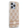 Чохол DKNY IML Checkered Mono Pattern & Printed Stripes для iPhone 15 Pro Pink with MagSafe (DKHMP15LHCPTSP)