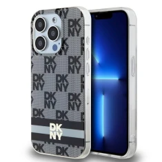 Чохол DKNY IML Checkered Mono Pattern Printed Stripes для iPhone 13 Pro Max Black with MagSafe (DKHMP13XHCPTSK)