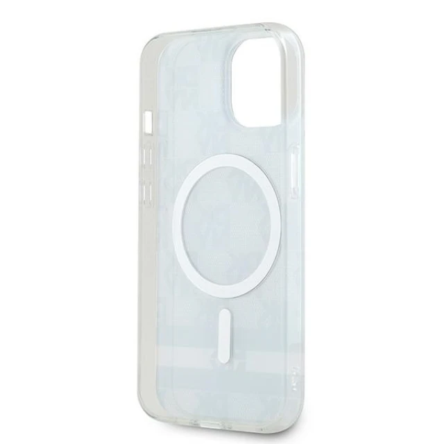 Чохол DKNY Checkered Mono Pattern для iPhone 15 / 14 Black with MagSafe (DKHMP14SHCPTSK)