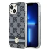 Чехол DKNY Checkered Mono Pattern & Printed Stripes для iPhone 15 / iPhone 14 / iPhone 13 Black with MagSafe (DKHMP15SHCPTSK)