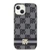 Чохол DKNY IML Checkered Mono Pattern & Printed Stripes для iPhone 15 Plus / 14 Plus Black with MagSafe (DKHMP15MHCPTSK)