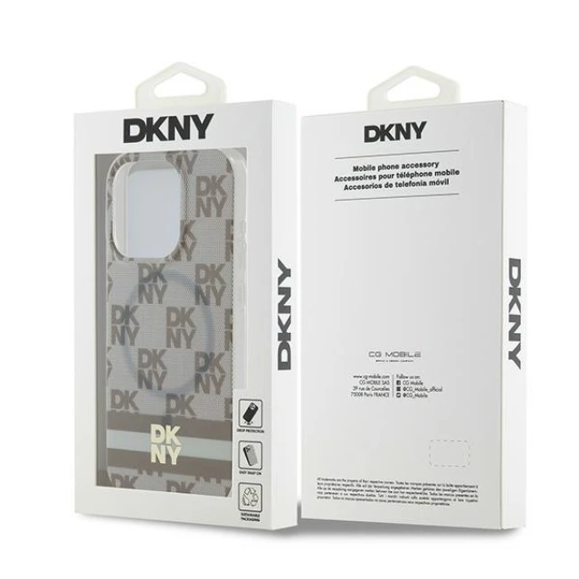 Чохол DKNY IML Checkered Mono Pattern для iPhone 13 Pro / 13 Beige with MagSafe (DKHMP13LHCPTSE)