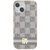 Чохол DKNY IML Checkered Mono Pattern & Printed Stripes для iPhone 14 / 15 / 13 Beige with MagSafe (DKHMP14SHCPTSE)