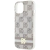 Чохол DKNY IML Checkered Mono Pattern & Printed Stripes для iPhone 14 / 15 / 13 Beige with MagSafe (DKHMP14SHCPTSE)