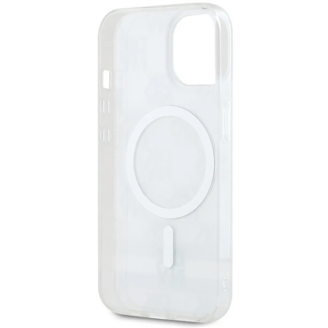 Чохол DKNY IML Checkered Mono Pattern & Printed Stripes для iPhone 14 / 15 / 13 Beige with MagSafe (DKHMP14SHCPTSE)