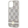 Чохол DKNY IML Checkered Mono Pattern & Printed Stripes для iPhone 15 / iPhone 14 / iPhone 13 Beige with MagSafe (DKHMP15SHCPTSE)