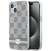 Чехол DKNY IML Checkered Mono Pattern для iPhone 15 Plus / iPhone 14 Plus Beige with MagSafe (DKHMP15MHCPTSE)