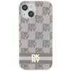 Чехол DKNY IML Checkered Mono Pattern для iPhone 15 Plus / iPhone 14 Plus Beige with MagSafe (DKHMP15MHCPTSE)