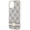 Чехол DKNY IML Checkered Mono Pattern для iPhone 15 Plus / iPhone 14 Plus Beige with MagSafe (DKHMP15MHCPTSE)