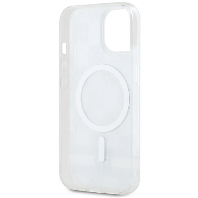 Чехол DKNY IML Checkered Mono Pattern для iPhone 15 Plus / iPhone 14 Plus Beige with MagSafe (DKHMP15MHCPTSE)