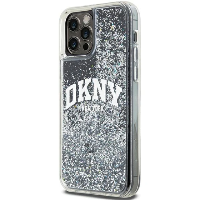 Чохол DKNY Liquid Glitter Big Logo для iPhone 12 | 12 Pro Black (DKHCP12MLBNAEK)
