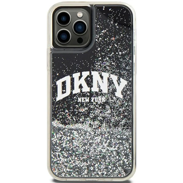 Чохол DKNY Liquid Glitter Big Logo для iPhone 12 | 12 Pro Black (DKHCP12MLBNAEK)