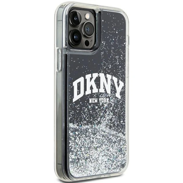 Чохол DKNY Liquid Glitter Big Logo для iPhone 12 | 12 Pro Black (DKHCP12MLBNAEK)