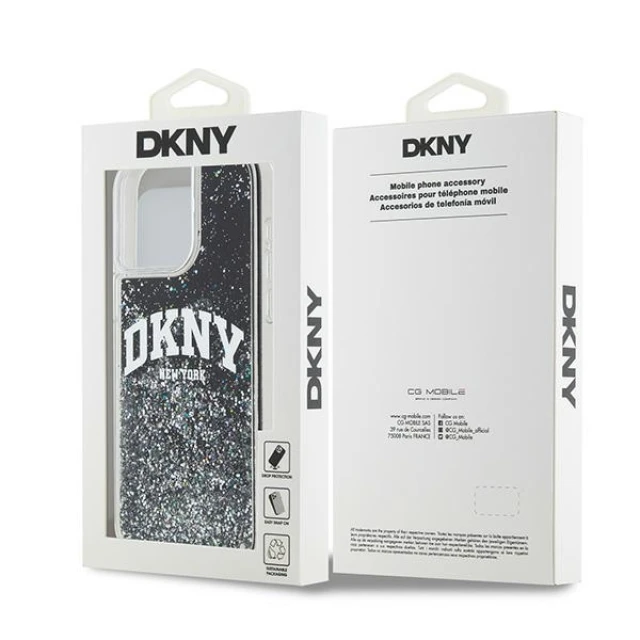 Чехол DKNY Liquid Glitter Big Logo для iPhone 14 Pro Max Black (DKHCP14XLBNAEK)