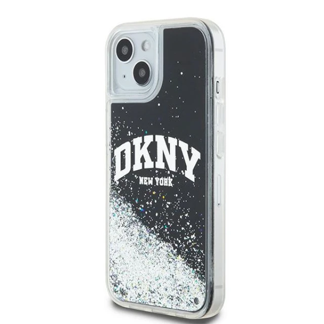 Чохол DKNY Liquid Glitter Big Logo для iPhone 15 Plus / 14 Plus Black (DKHCP15MLBNAEK)