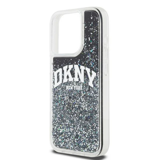Чехол DKNY Liquid Glitter Big Logo для iPhone 15 Pro Black (DKHCP15LLBNAEK)